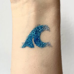 Glitzertattoo Welle