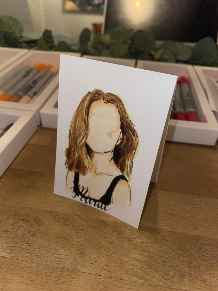 Handgemachte Tischkarte Hochzeitsfeier