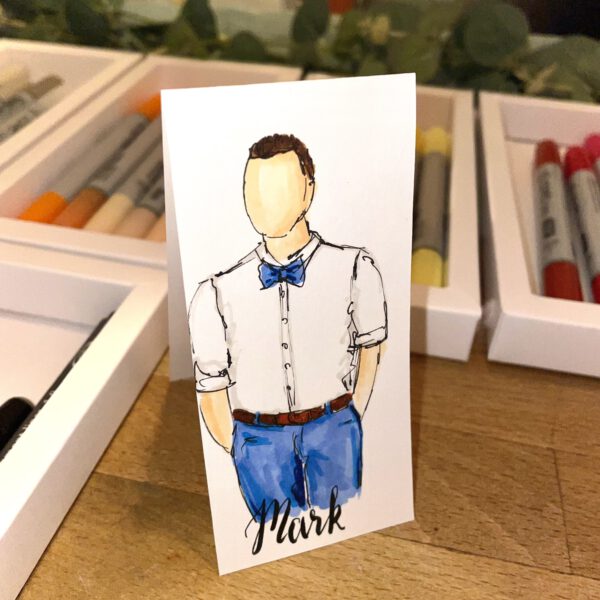 Personalisierte Platzkarte für Gäste