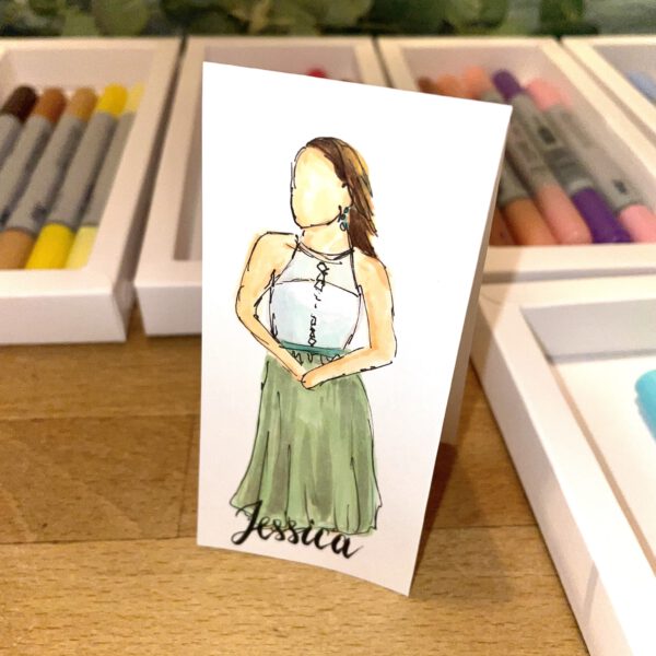 Individuelle Tischkarte Brautpaar