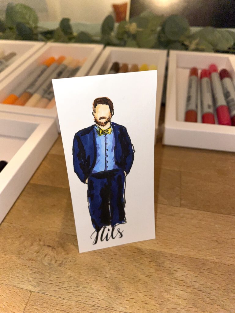 Hochzeitsgast Platzkarte kreativ gestaltet