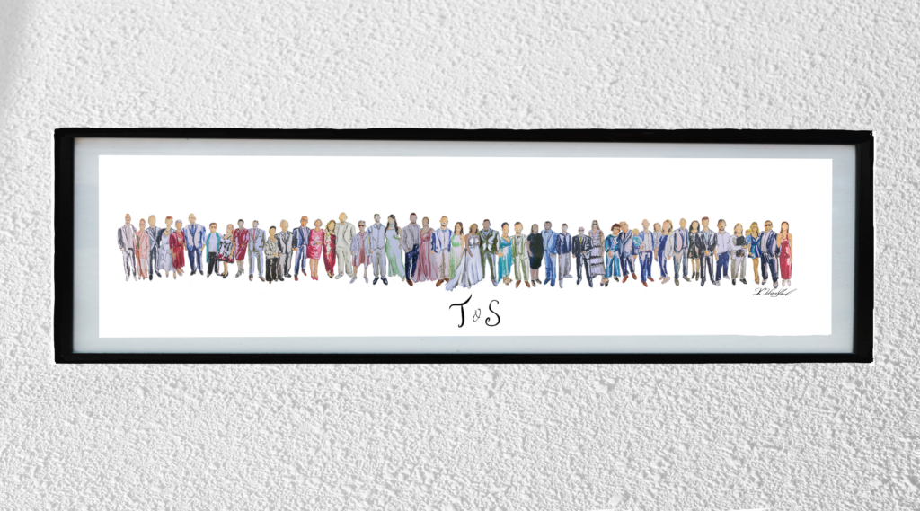 Individuelle Collage Hochzeitsgesellschaft