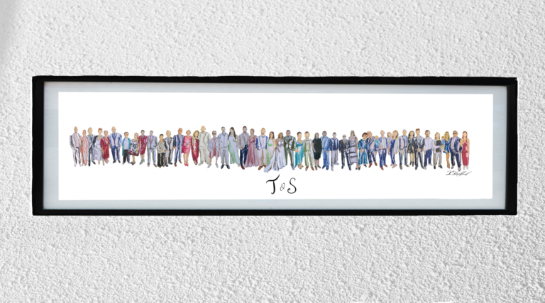 Individuelle Collage Hochzeitsgesellschaft