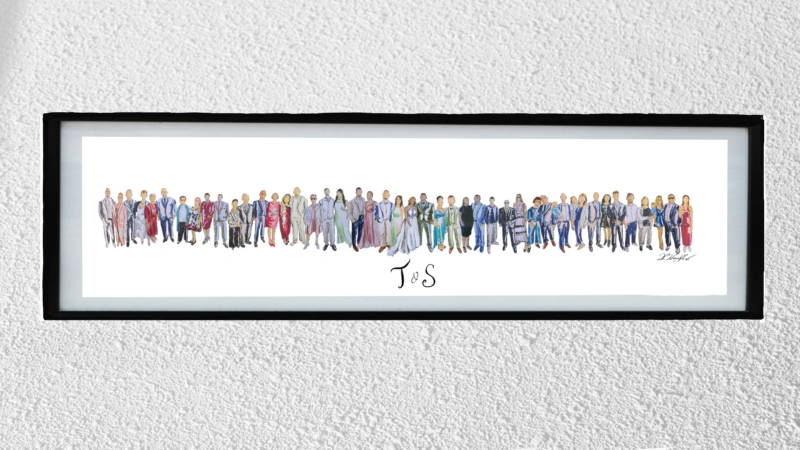 Individuelle Collage Hochzeitsgesellschaft