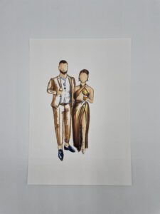 Hochzeitgäste Zeichnungen