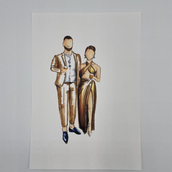 Hochzeitgäste Zeichnungen