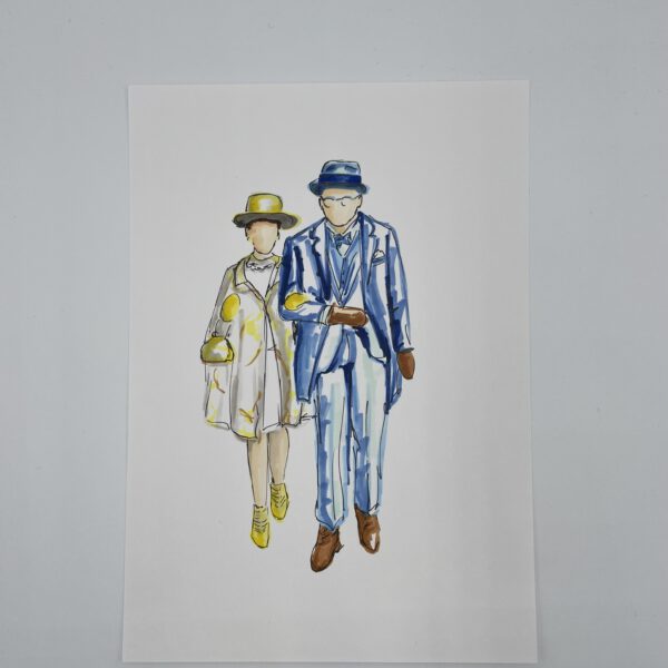 Gästeillustrationen Hochzeit