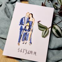 Familien Geschenk Illustration