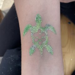 Glitzertattoo Schildkröte